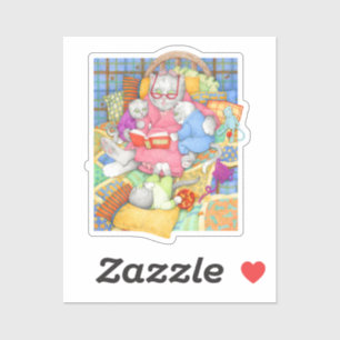 Bedtime Story Kitties 2 pouces Vinyl Sticker