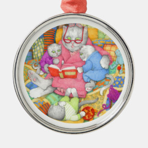 BEDTIME STORY Premium Round Ornament