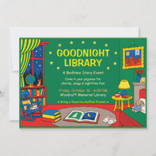 Bedtime Storytime Library Event Invitation