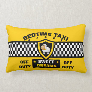 Bedtime Taxi - Yellow Taxi Lumbar Pillow