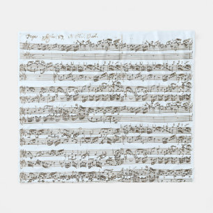 Bedtime with Bach Handwritten Classical Music Fle Fleece Blanket