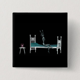 Bedtime X-Ray Skeleton Original 2 Inch Square Button