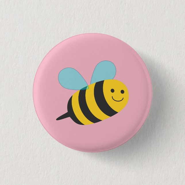 Bee 1 Inch Round Button (Front)
