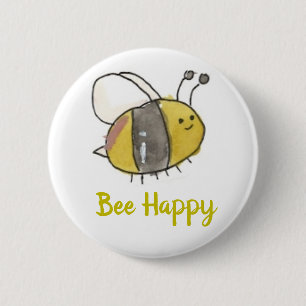 Bee 2 Inch Round Button