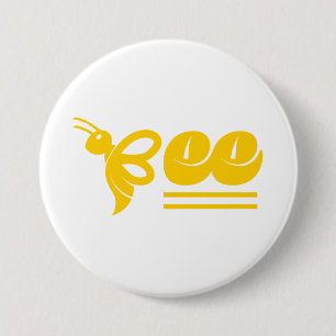 Bee 3 Inch Round Button
