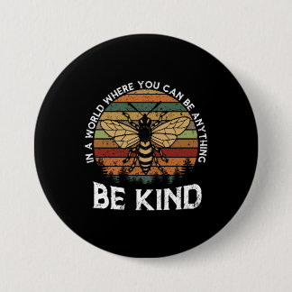 Bee 3 Inch Round Button