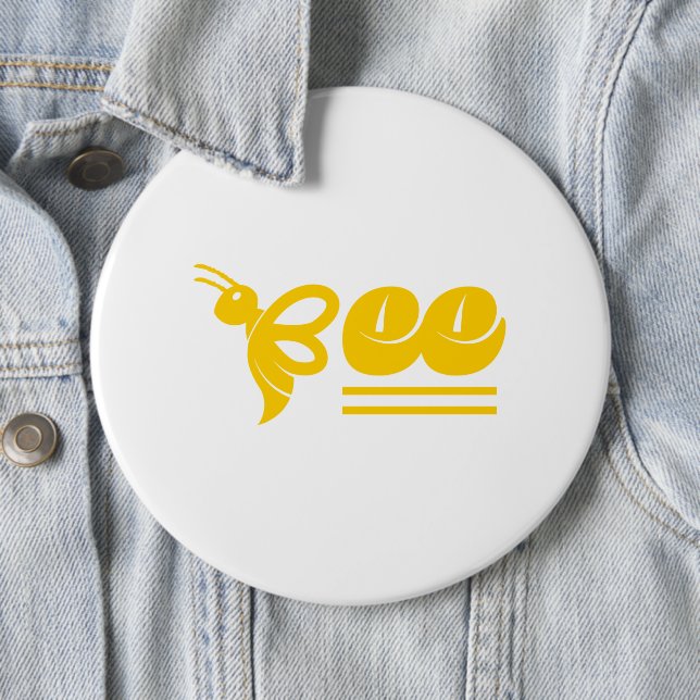 Bee 6 Inch Round Button (In Situ)
