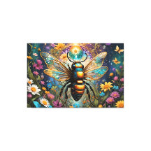Bee ai art Stretched Canvas Print