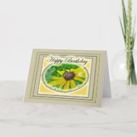 Bee and Black Eyed Susan Happy Birthday
