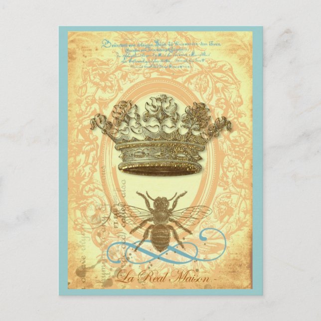 Bee and Crown Postcard (Front)
