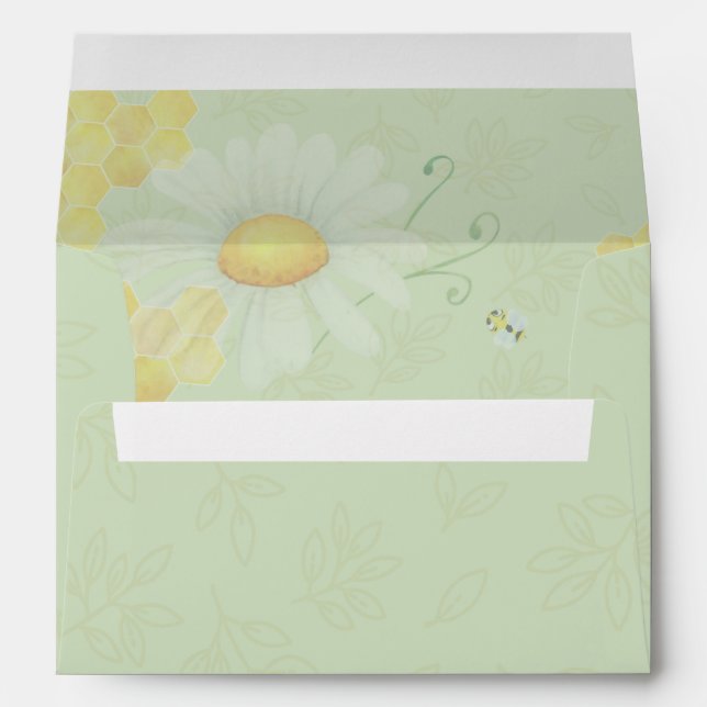 Bee and Daisy Baby Shower Envelope (Back (Bottom))
