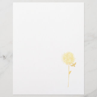 Bee and Dandelion Stationery