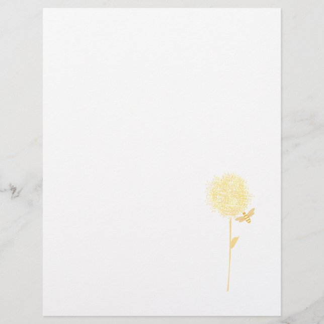Bee and Dandelion Stationery (Front)