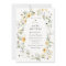 Bee and Delicate Wildflower Baby Shower Invitation