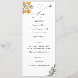 Bee and Eucalyptus Menu