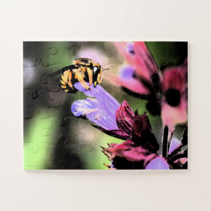 Bee and Flower 11x14 30pc jpcna Jigsaw Puzzle