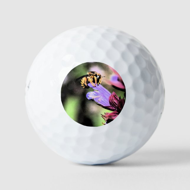 Bee and Flower be6 gbcnm Golf Balls (Front)