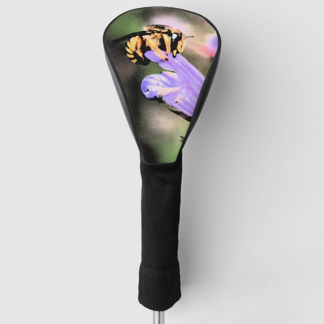 Bee and Flower dcm Golf Head Cover (Front)