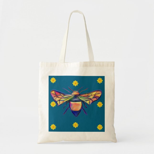 Bee and Flower Tote Bag (Devant)