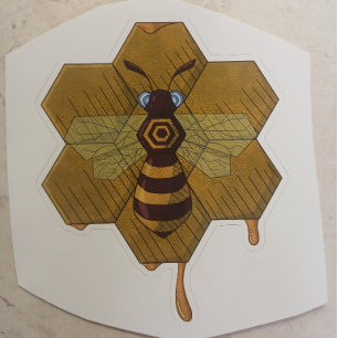 Bee and Hive sticker 