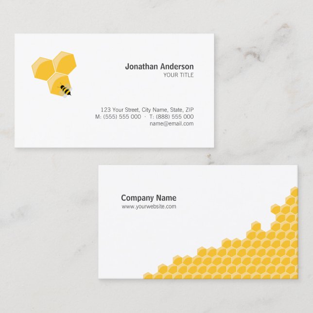 Bee and Honeycomb business card (Front/Back)