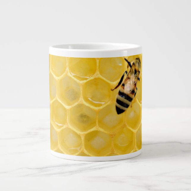 bee and honeycomb large coffee mug (Front)