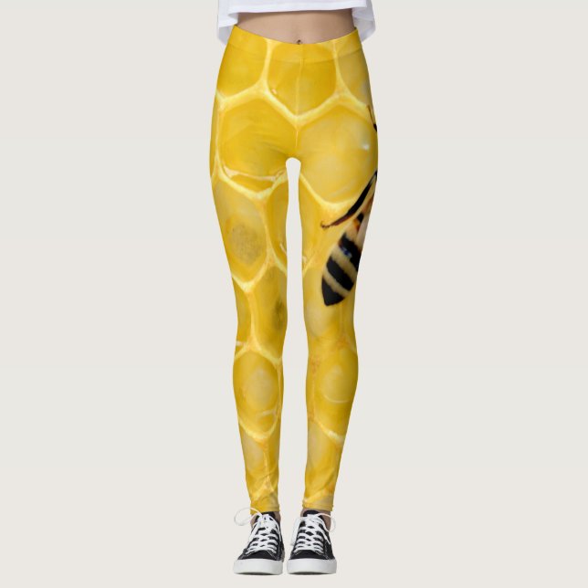 bee and honeycomb leggings (Front)