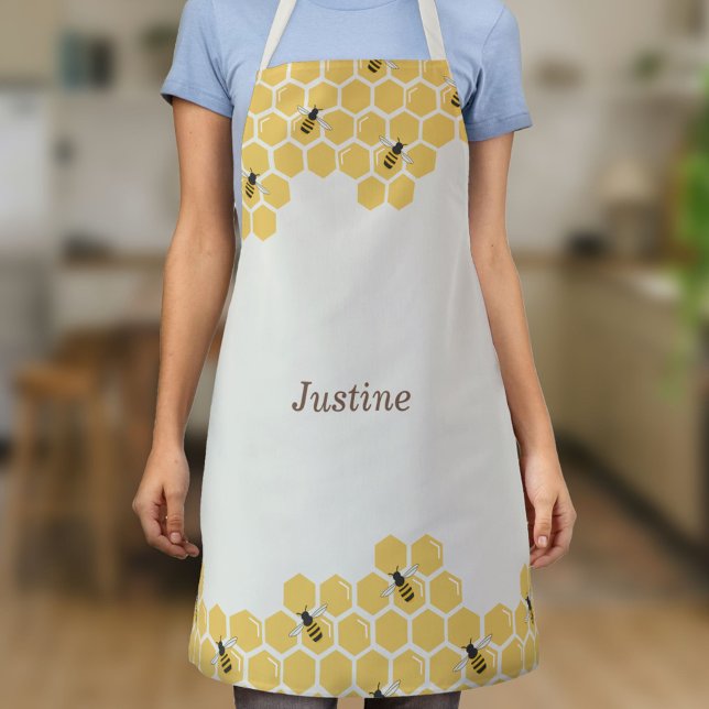 Bee and Honeycomb Pattern Apron (Bee and Honeycomb Pattern Apron)