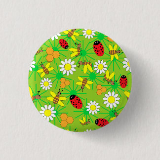 Bee and lady bug pattern.ai 1 inch round button