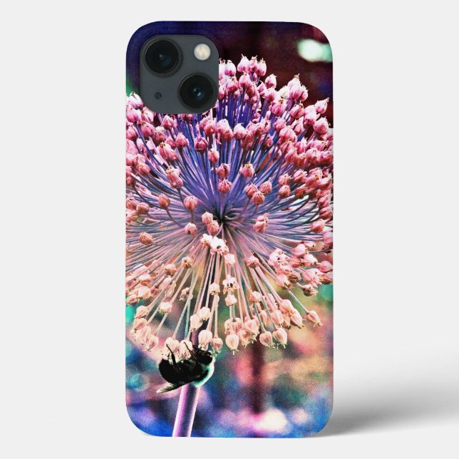 Bee and Pastel Allium iPad Case (Back)
