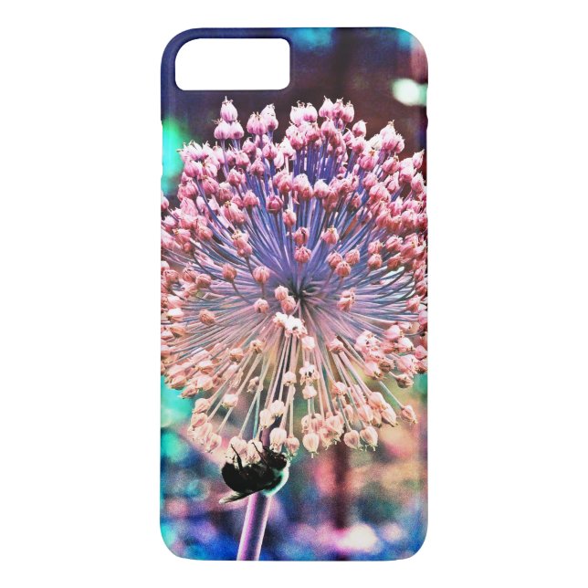 Bee and Pastel Allium iPhone 7 plus Case (Back)