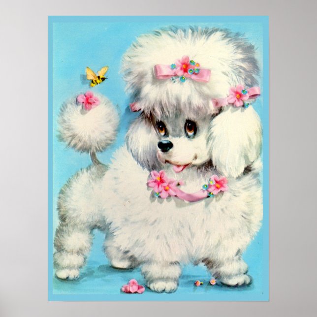 bee and poodle puppy poster (Front)