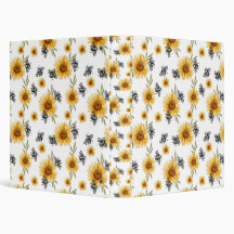 Bee and Sunflower pattern