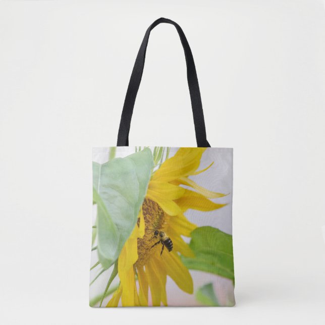 Bee And Sunflower Tote Bag (Front)
