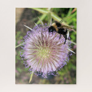 BEE AND TEASEL FLOWER JIGSAW PUZZLE