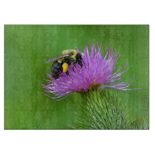 Bee and Thistle Glass Cutting Board