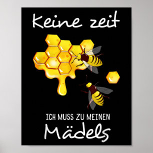 Bee Animal Protection, Honey Motifs, Animals, Gard Poster