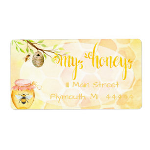 Bee Apiary Honey Shipping Labe