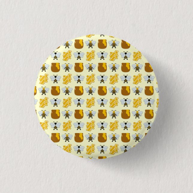 Bee Art For Kids 1 Inch Round Button (Front)