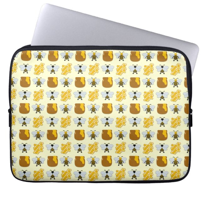 Bee Art For Kids Laptop Sleeve (Front)
