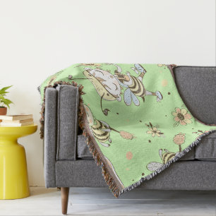 Bee Artwork Throw Blanket