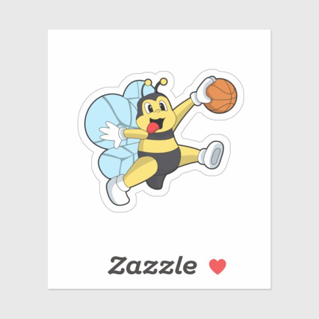Bee as Basketball player with Basketball (Sheet)