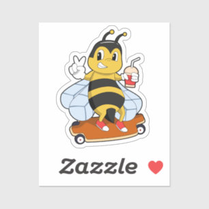 Bee as Skater with Skateboard