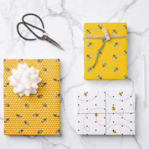 Bee Assortment Four Wrapping Paper