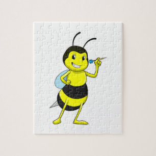 Bee at Darts with Dart Jigsaw Puzzle