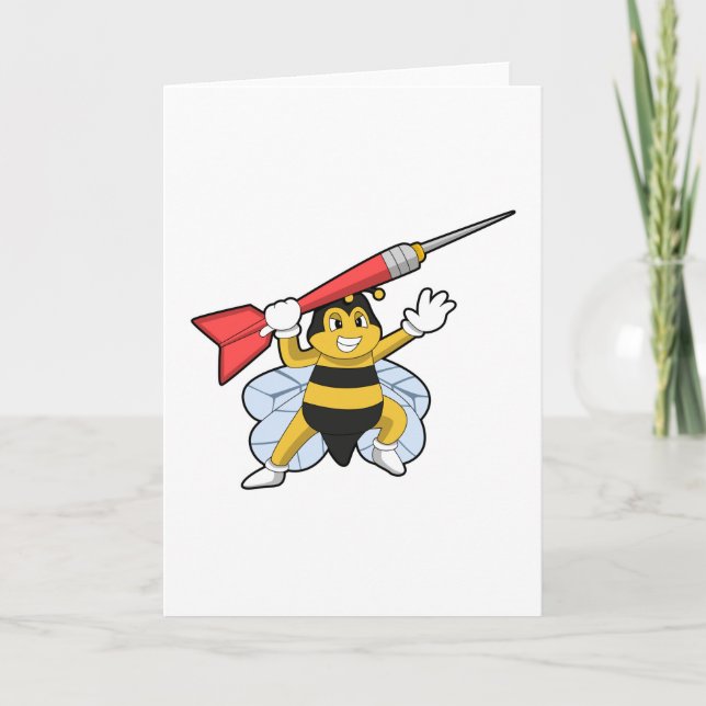Bee at Darts with Dart.PNG Card (Front)