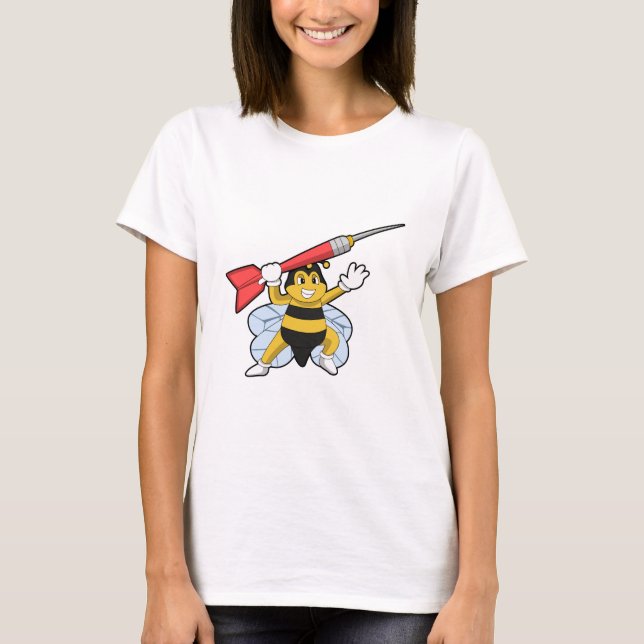 Bee at Darts with Dart.PNG T-Shirt (Front)