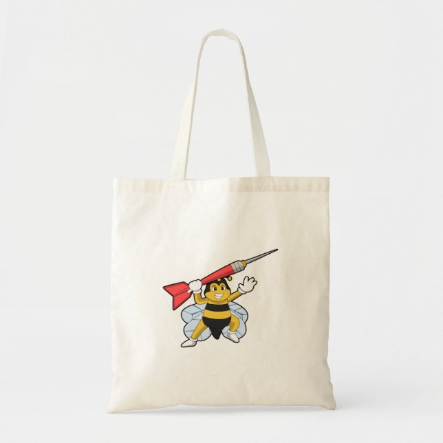 Bee at Darts with Dart.PNG Tote Bag (Front)
