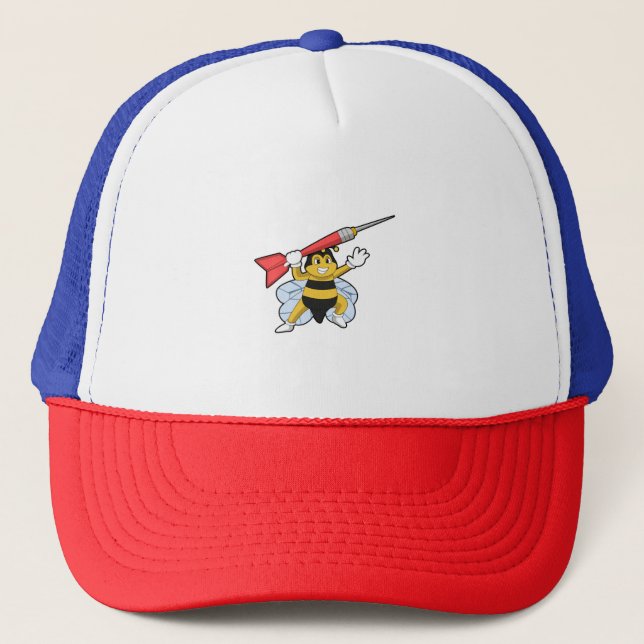Bee at Darts with Dart.PNG Trucker Hat (Front)
