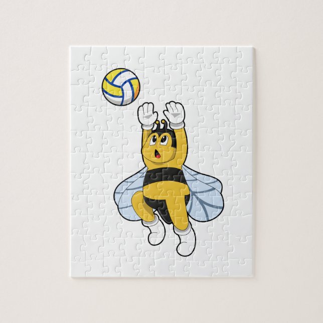 Bee at Volleyball Sports Jigsaw Puzzle (Vertical)